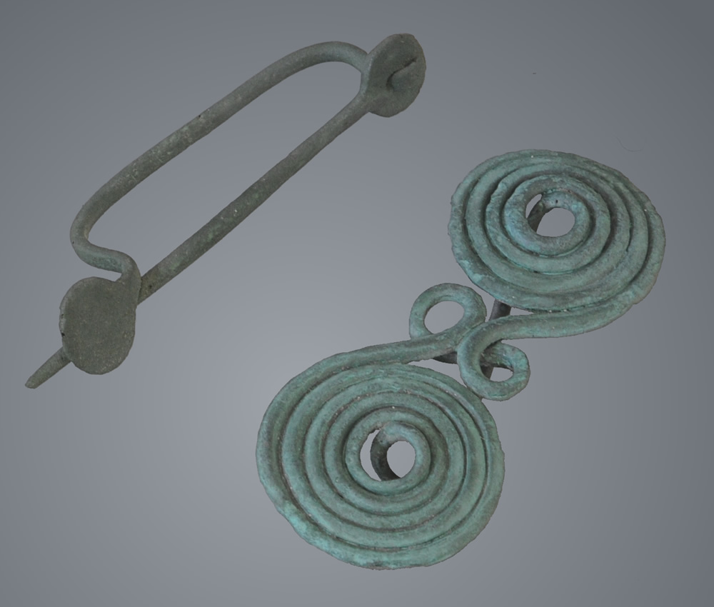 Bronzene Fibeln, Kopie (Orginal im LWL-Museum für Archäologie) (Quelle: Quadrat Bottrop Museum für Ur- und Ortsgeschichte)