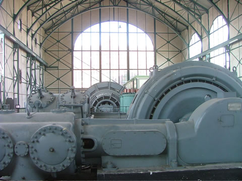 Innenansicht der Maschinenhalle.